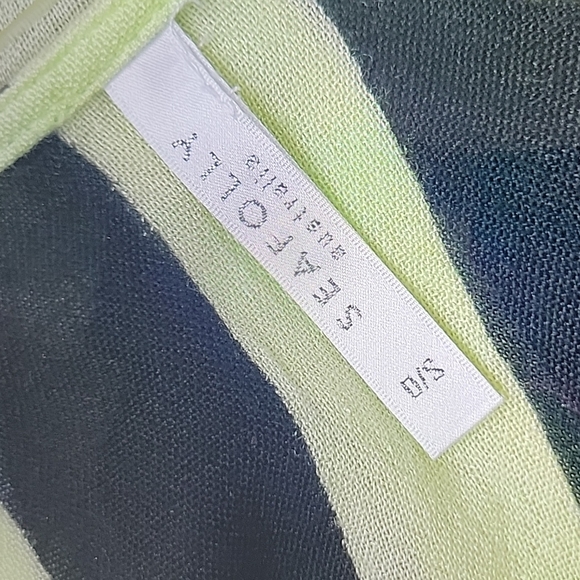 SEAFOLLY AUSTRALIA Neon Green/Black Fringe Dress Cover-Up One Size - Picture 4 of 4